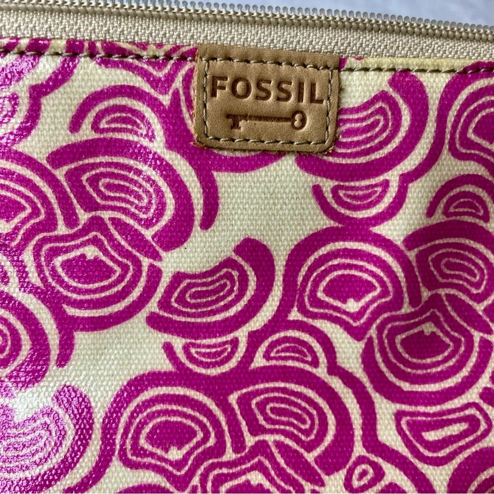 Fossil Key-Per Coated iPad Tablet Zip Sleeve Case Bag GUC Unique Revers‎ Design